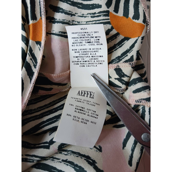 MOSCHINO Pleated Midi‎ Dress Small Cottage Core Fairy Romantic Floral Pink Green - Picture 14 of 16